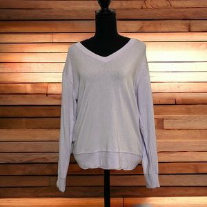 Magaschoni Soft Light Purple V-neck Pullover S